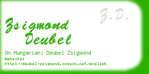 zsigmond deubel business card